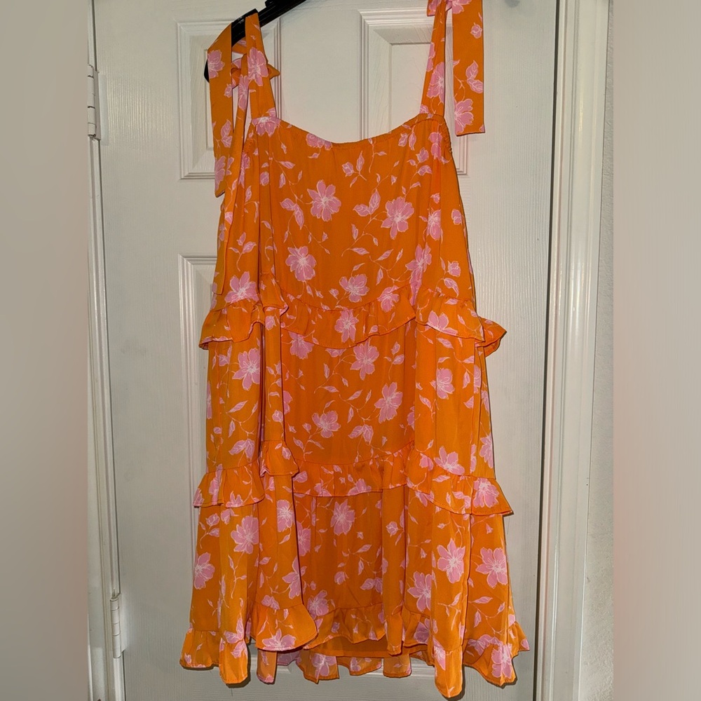 Buddy Love Pink/Orange Dress With Flowers